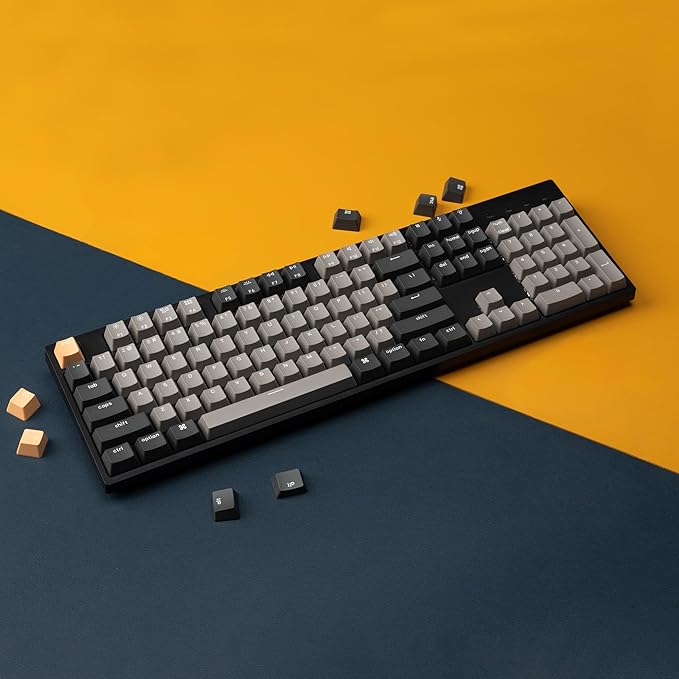 Keychron C2 Pro Wired Custom Mechanical Keyboard Full Size Layout QMK/VIA Programmable Macro White Backlit with Linear Red Switch OEM Profile Double-Shot PBT Keycaps for Mac Windows Linux