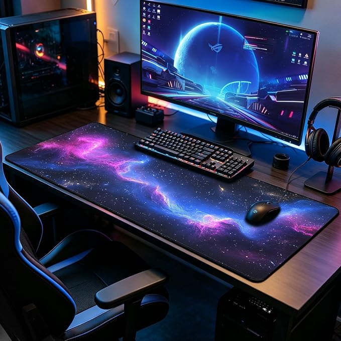 Mouse Pad Gaming - Desk Mat for Keyboard and Mouse - Large Mouse Pads for Desk, Gaming Mousepad with Non-Slip Base, Desks Pad (31.5" X 11.8") for Game, Office and Home
