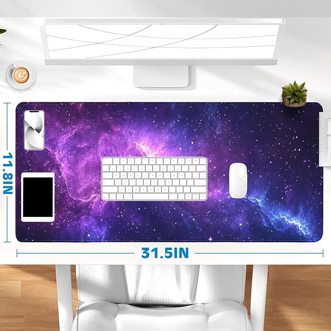 Gaming Mouse Pad, Desk Mat for Keyboard and Mouse, Large Mouse Pad for Desk, Computer Mousepad