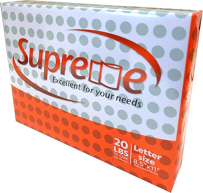 Multipurpose Copy and Print Paper, 8.5 x 11, 92 Bright, 20lb (500)