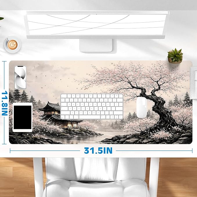 Gaming Mouse Pad, Desk Mat for Keyboard and Mouse, Large Mouse Pad for Desk, Computer Mousepad