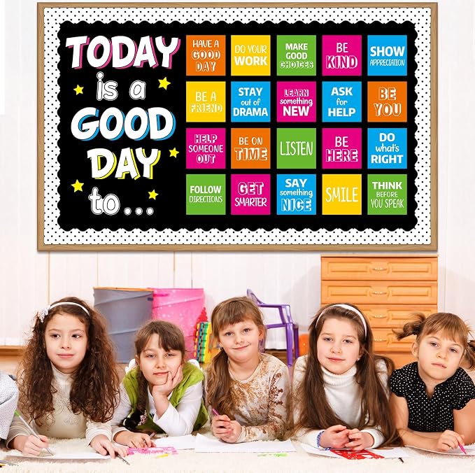 Inspirational Bulletin Board Set Motivational Back to School Classroom Decorations Today Is A Good Day Quotes Bulletin Board Positive Cutout for Teacher Student Classroom School Office Wall Decoration