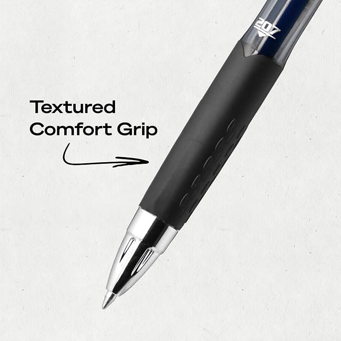 uniball™ 207 Gel Pens, Blue Ink, 0.7mm Medium Point, Retractable, 4 Count | Smooth Writing, Fraud-Resistant, uni Super Ink™
