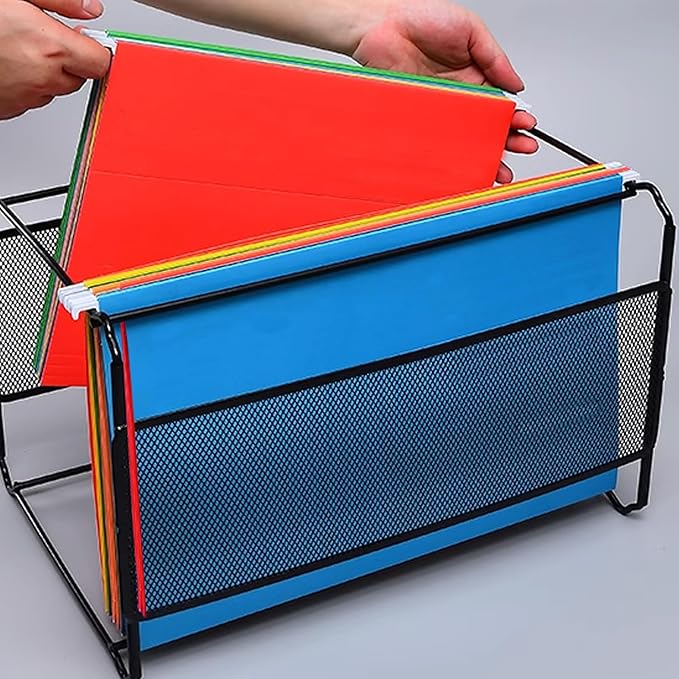25 Packs File Folders Letter Size,Hanging File Folders,Hanging File Folders with 1/5-cut Tabs,File Folders Blue for Filing Cabinet,Ideal Office, School Classroom Supplies
