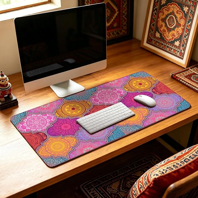 Mouse Pad Gaming - Desk Mat for Keyboard and Mouse - Large Mouse Pads for Desk, Gaming Mousepad with Non-Slip Base, Desks Pad (31.5" X 11.8") for Game, Office and Home
