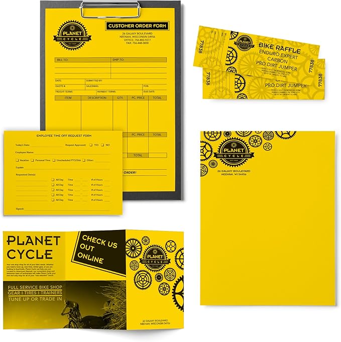 Astrobrights Color Paper, 24 lb Bond Weight, 11 x 17, Solar Yellow, 500/Ream