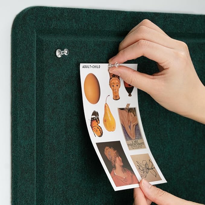 Felt Bulletin Board 60x36 inches, Decorative Pin Board for Home & Office | Cork Board Alternative for Wall with Push Pins, Display Mood Board for Photos, Notes & Reminders