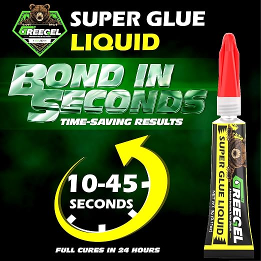 Liquid Super Glue 4 x 3G, Clear CA Glue for Plastic, Wood, Metal | Multi-purpose Clear Superglue Liquid, Strong Instant Bond, for Metal, Ceramic, Crafts, Hobby Models, 3D Printing Repairs