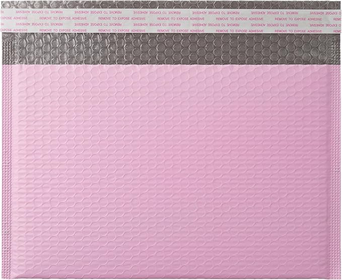 Light Pink Poly Bubble Mailers 10 x 7 + 2 Inch,40 Per Box | Padded Envelopes, Shipping Envelopes