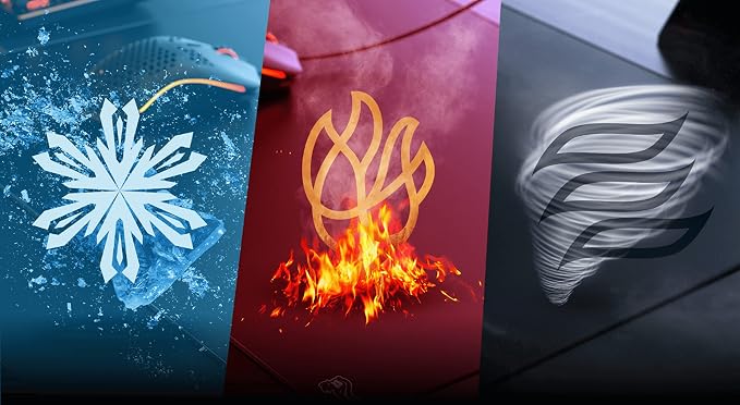 GLORIOUS Elements Gaming Mousepad - Extra Large Mouse Pad XL - Foam Core Hybrid Cloth - Gaming Desk Pad 15"x17" (FIRE)