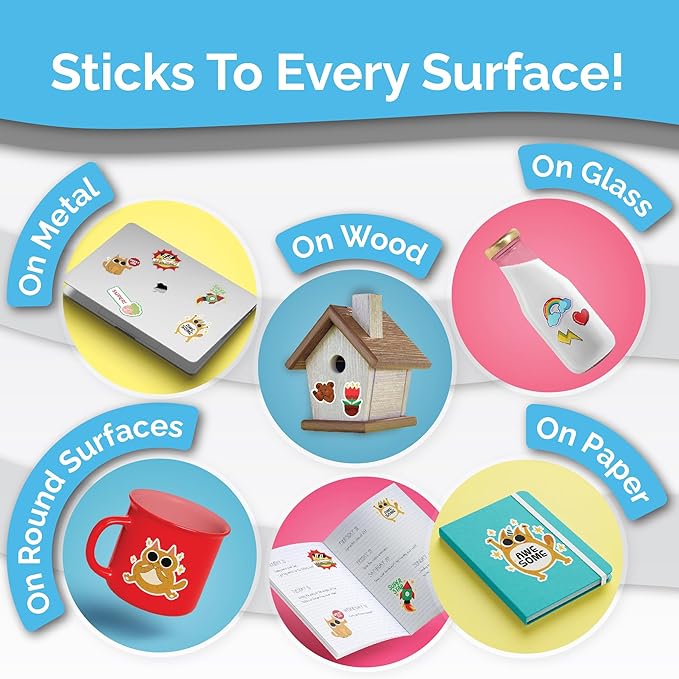 Premium Printable Vinyl Sticker Paper for Inkjet & Laser Printer - 56 Sheets - Glossy White - Self-Adhesive Waterproof Sheets - Dries Quickly & Vivid Colors - Holds Ink Well - Tear Resistant
