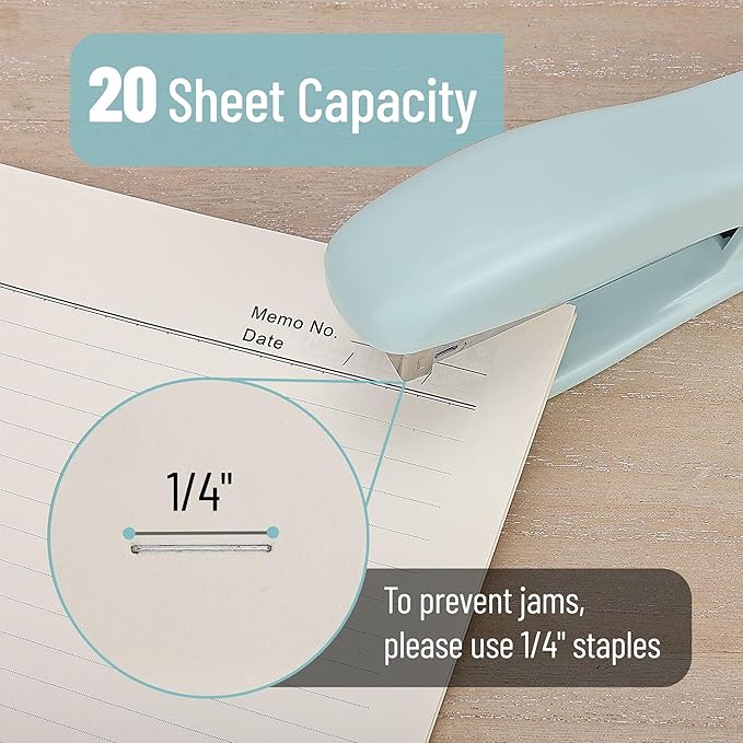 Mr. Pen- 2 Pack Office Staplers with 200 Staples, 20 Sheet Capacity, Green