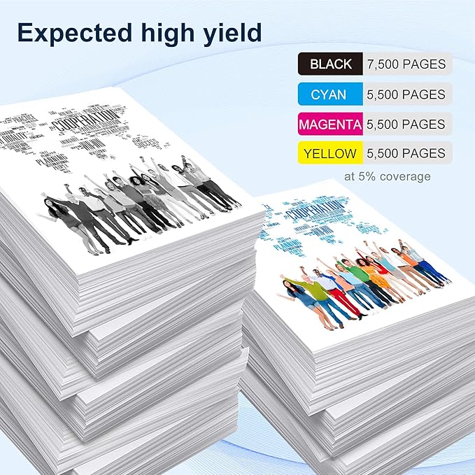 210X High-Yield Toner Cartridges Replacement for 210X 210 A Works with Color MFP 4301fdw 4301fdn Pro 4201dw 4201dn Printer Ink (‎Black Cyan Yellow Magenta 4 Pack)