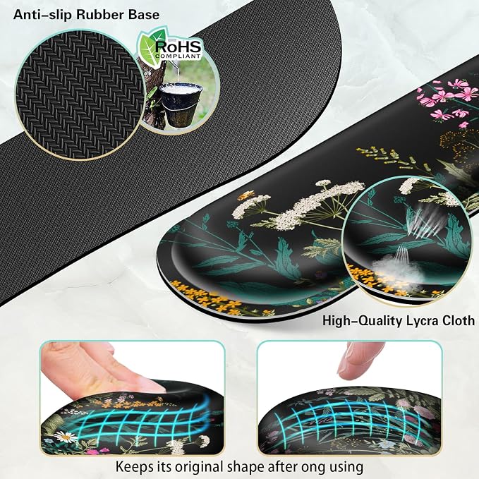 Canjoy Desk Mat with Wrist Rest, Desk Pad for Keyboard and Mouse 4-in-1 Mouse Pad + Keyboard Wrist Rest Support+ Coaster(35.4×15.7 in) Extended Desk Pad Memory Foam Non-Slip Desk Mat for Home Office