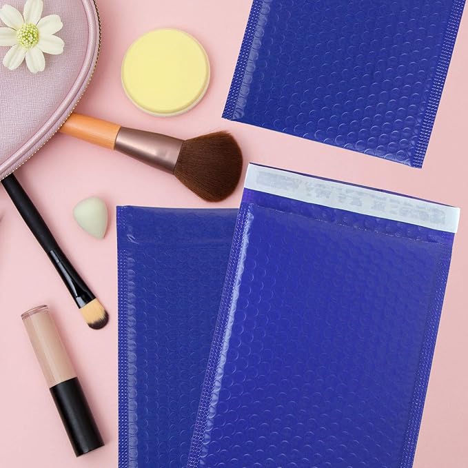 Poly Bubble Mailers 10x13 inch Mailing Envelopes Bubble Padded Waterproof Self Seal Padded Envelopes with Strong Self-Adhering Pack of 25 (Blue)