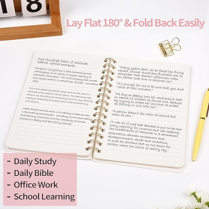 Spiral Notebook-5.75" x 8.125" College Ruled Journal with Inner Pockets and 160 Pages,PU Leather Cover Business Journal, Twin-Wire Binding Notebook Perfect for Office & Home School Supplies 3 pack NavyBlue/Light Green/Violet