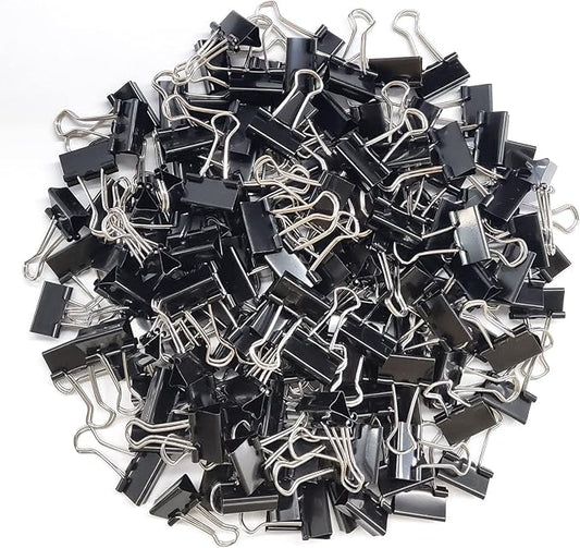 DSTELIN 180 Pack Mini Binder Clips 3/4-Inch Width, Small Paper Clamps for Office Supplies, Black