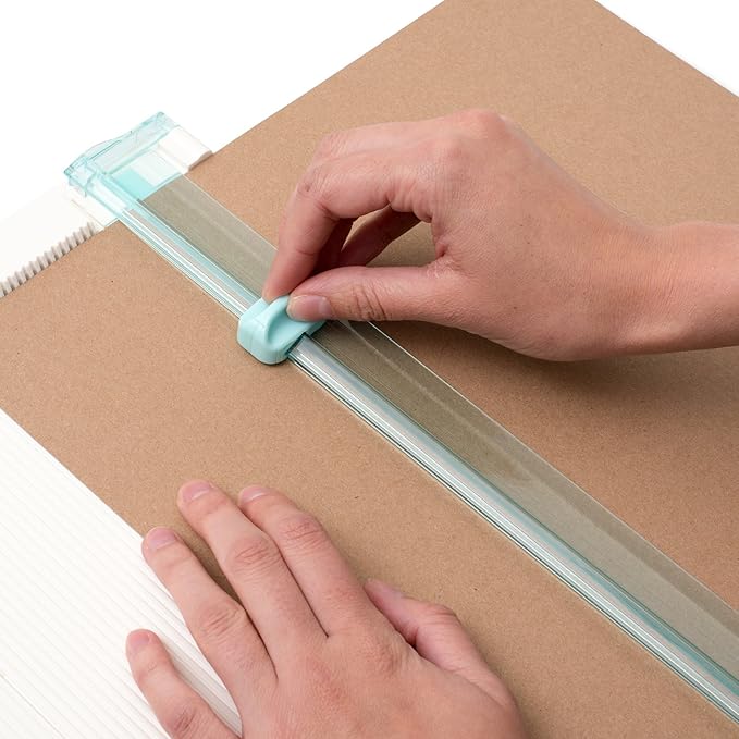 We R Memory Keepers Trim & Score Board (71337-1), 12x12 Board with Scoring Tool and Two Titanium Blades (71338-8), Great for Scrapbooking, Card Making, Paper Crafts