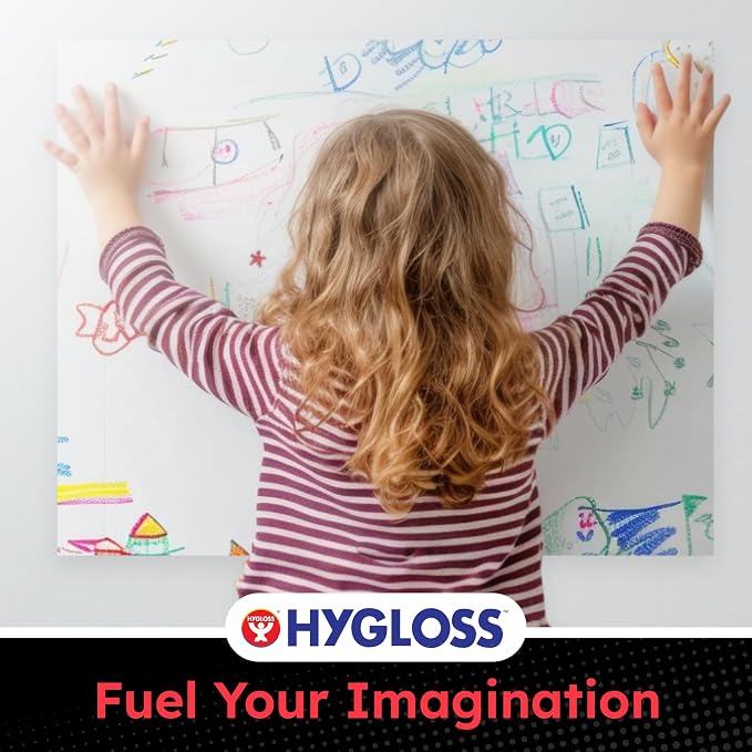 Hygloss Medium Dry Erase Poster Board Paper 11x14 Inch (30 Count) Single-Sided Wall White Board Dry Erase Sheets - 14 Pt. Thick Papers for Home, School, Classroom, Office, Kids Art, Menus Signs, Lists