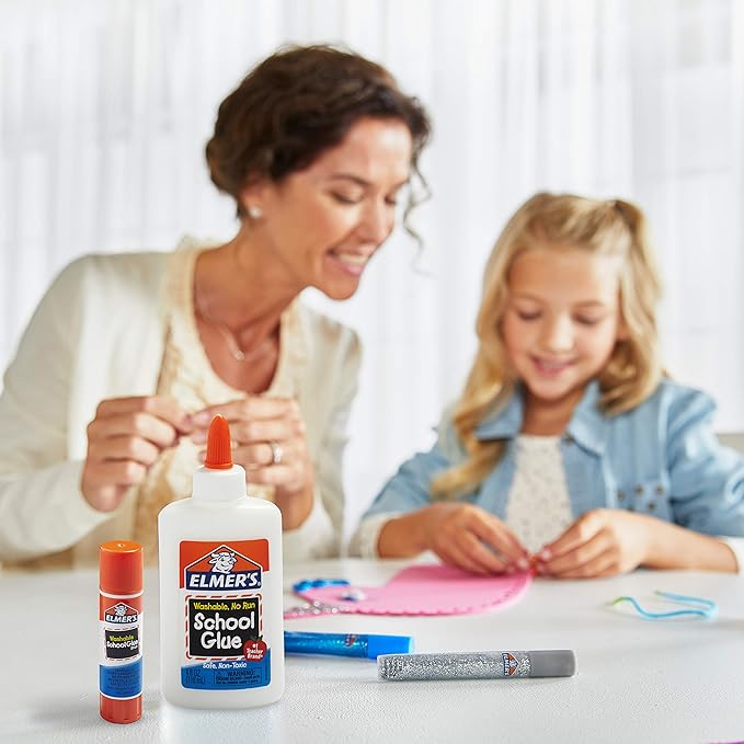 Elmer's All Purpose School Glue Sticks, Acid-Free and Washable, 7 Grams, 60 Count - Craft Projects, Poster, Vision Board, Classroom Supplies, #1 Teacher Brand