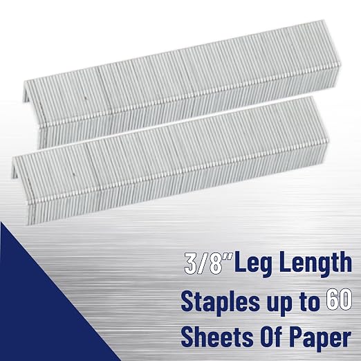 Mr. Pen- Heavy Duty Staples Office Supply, 3600 pcs Staples for Stapler | 60 Sheet Staple, 3/8 inch Length, Office Staple, Galvanized Rust-Resistant for School, Home, Documents
