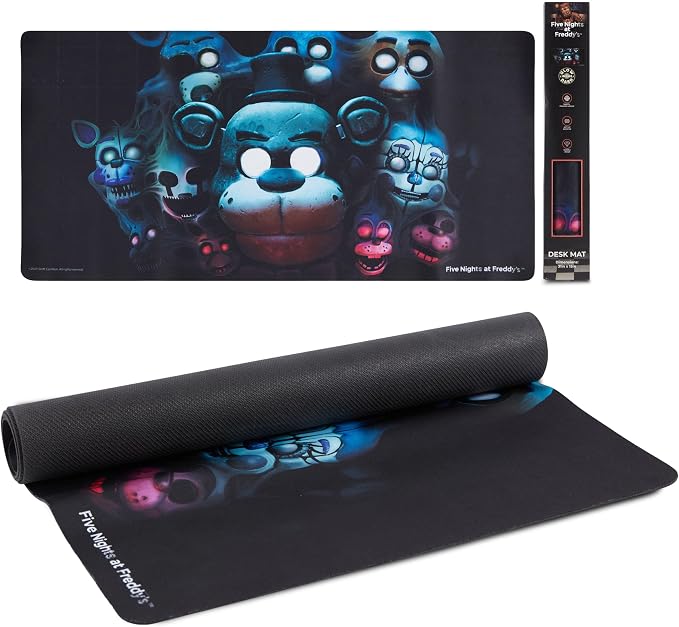 Five Nights at Freddy's Large Gaming Mouse Pad 31"x15" XL Computer Desk Mat | Five Nights at Freddy's anime gaming mouse pad, Oversized 31x15in , smooth fabric top, stitched edges, non-slip rubber base.