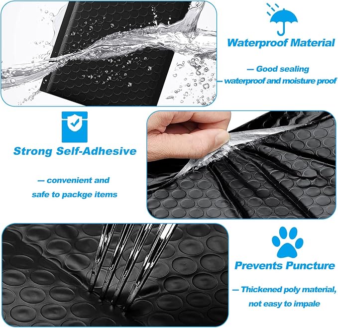 Bubble Mailers 10.5 x 16 Inch 500 Pack, Waterproof & Tear-Proof Padded Envelopes, Self Seal Bubble Envelopes for packaging for small business, Jewelry, Makeup, Books, Clothing & More