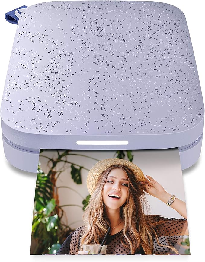 HP Sprocket Portable 2x3 Instant Color Photo Printer (Lilac) Starter Bundle