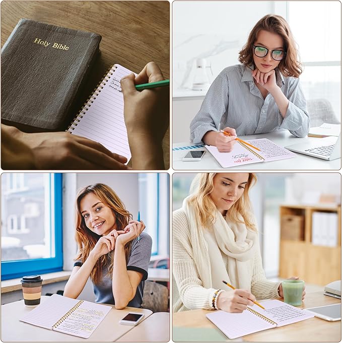 6 PCS Small Spiral Notebook 5x7, Cute Aesthetic Spiral Journal Note book for Women & Men, Spiral Bound Journals for Work School Note Taking Business, Journals for Writing 50 Sheets
