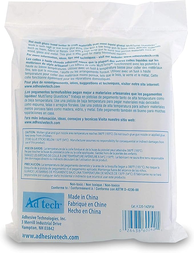 Adtech Multi Temp Glue Sticks Clear | 7/16 Inch Diameter | 4 Inch Length | Full Size | 30 Sticks, Pack of 8