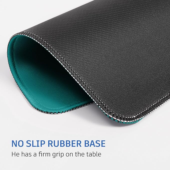 Green Mouse Pad, 10.2 x 8.2Inch, Non-Slip Waterproof Rubber