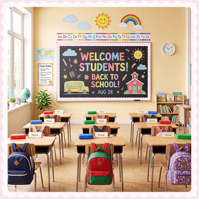 2 Rolls 65.6ft Pink Gingham Bulletin Board Borders Decoration Pink Checkered and Straight Edge Bulletin Borders Board Trim for Office School Classroom Chalkboard Party Decoration