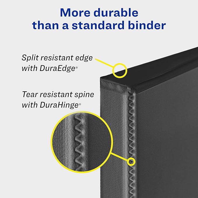 Avery Heavy-Duty 3 Ring Binder, 1.5 Inch Slant Rings, Mint View Binder (79271) (Pack of 2)
