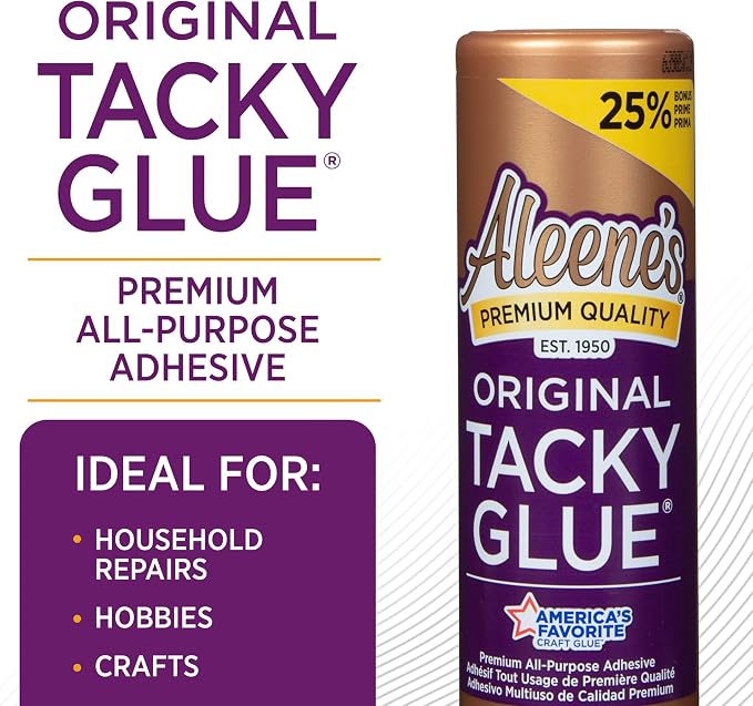Aleene's Orignial Tacky Glue for Crafts in Always Ready Bottle, Nontoxic, Dries Clear, 5 fl oz