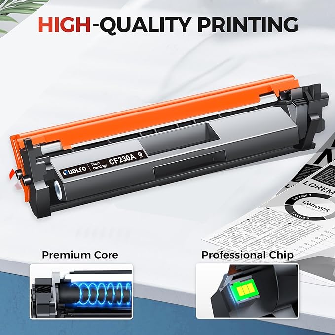 30A Black Toner Cartridge CF230A - Replacement for HP 30A CF230A 30X CF230X Compatible with Pro MFP M227fdw M203dw M227fdn M203dn M227sdn M203d M227 M203 Series Printer (2-Pack, Black)