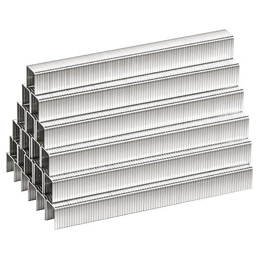 meite T50 Heavy Duty Staples Marine, 1/2 Inch 304 Stainless Steel Staples for Staple Gun, 20 Gauge 3/8 Inch Crown Upholstery Staple for Marine Applications (1 Case)