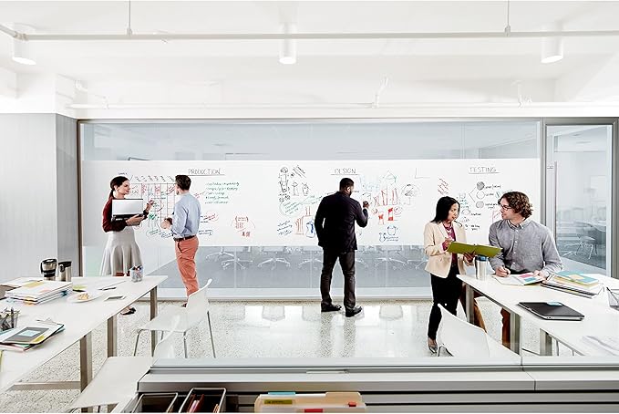 Post-it Dry Erase Whiteboard Film Surface for Walls, Doors, Tables, Chalkboards, Whiteboards, and More, Removable, Stain-Proof, Easy Installation, 3 x 2 ft Roll (DEF3x2)