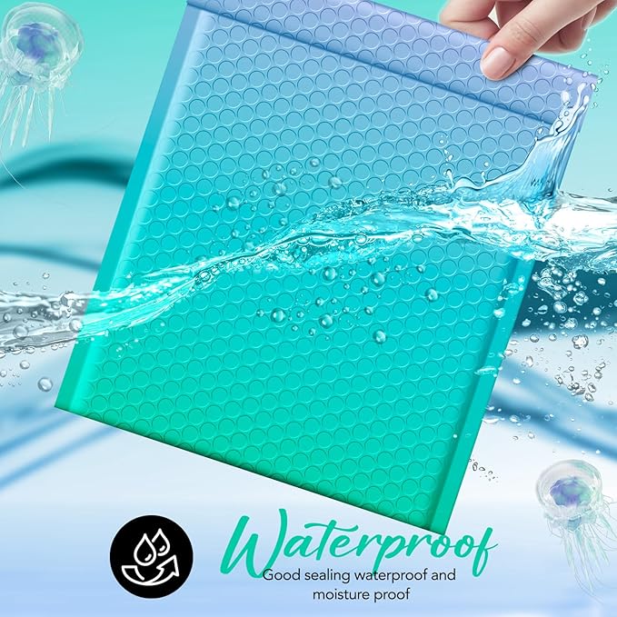 Fuxury Bubble Mailers 8.5x12" 40 Pack Padded Envelopes Usable Size 8.5x11" Thick Mailing Envelopes Bubble Opaque Padded Mailers Shipping Bags for Mailing Jewelry Makeup Small Business Fairyland Green