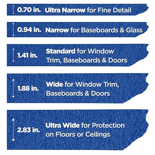 ScotchBlue Original Multi-Surface Painter's Tape, 0.94 Inches x 60 Yards, 4 Rolls, Blue, Paint Tape Protects Surfaces and Removes Easily, Multi-Surface Painting Tape for Indoor and Outdoor Use
