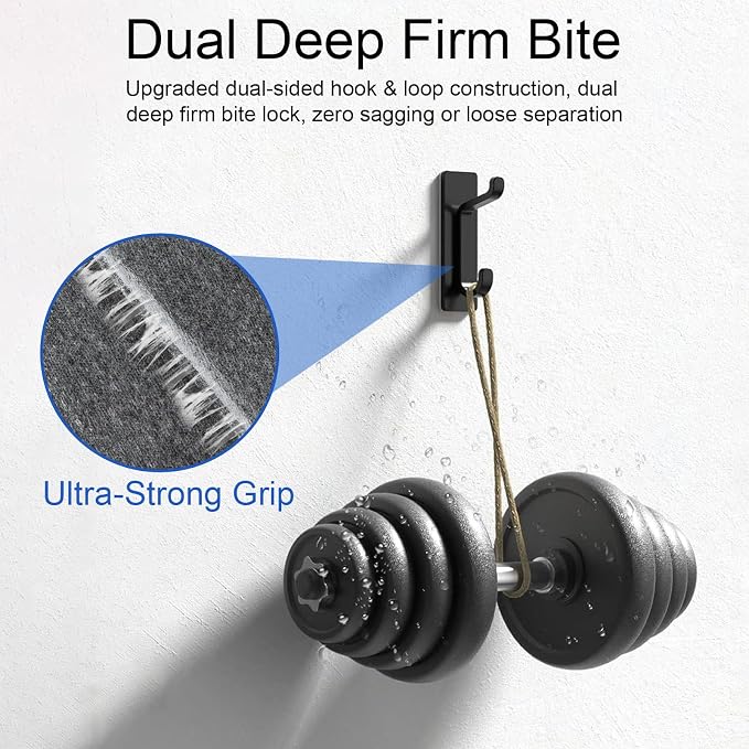 32 Sets 2×4 Inch Heavy Duty Adhesive Hook and Loop Tape - Double Sided Tape | Industrial Strength Square Fasteners for Wall Decor, Home, Office, Car, DIY
