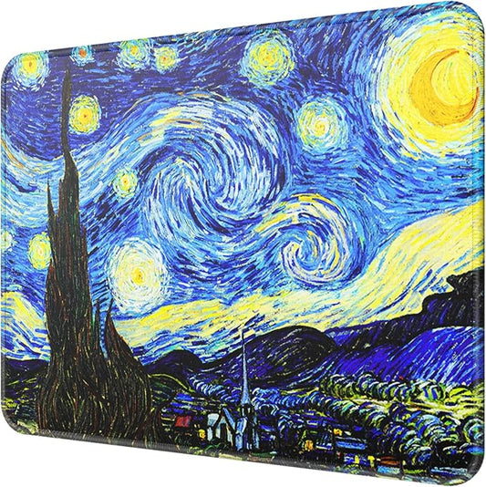 MROCO Mouse Pad [30% Larger] with Anti-Fray Stitched Edges, Premium-Textured Waterproof Surface, Non-Slip Rubber Base, Computer & Gaming Mouse Mat for Laptop, Office & Home, 8.5 x 11 in, Starry Night