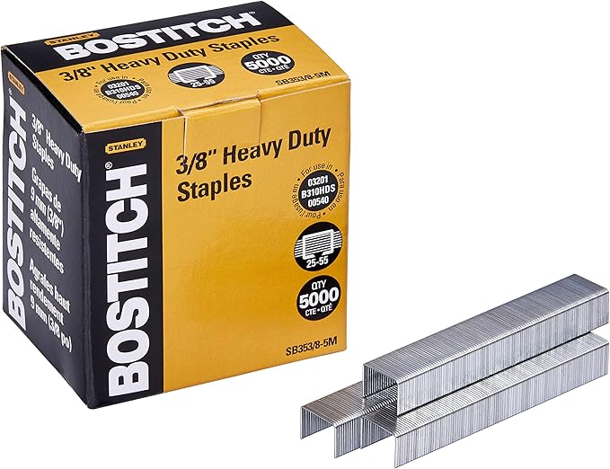 Bostitch Heavy Duty Premium Staples, Staples 85-130 Sheets, 5/8" - 5,000 Staples (SB353/8-5M) (Packaging May Vary)