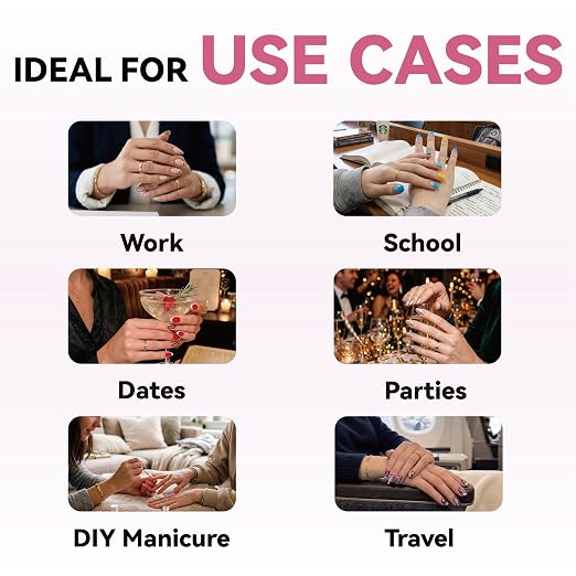 Nail Adhesive Tabs for Press On Nails, Ultra Thin, Natural Fit, 300 Tabs | Ultra-Thin Tabs Secure Daily Hold Easy Apply & Remove No Messy Glue Daily Wear Comfort 15 Sizes Included