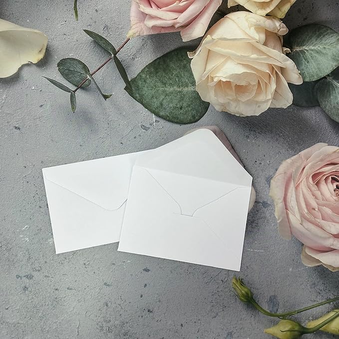 150 Packs of Gift Card Envelopes, white Mini Envelopes, Gift Card Holder, Business Card Envelopes (4"x2.75") (White)