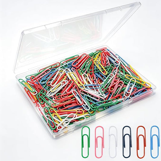 Large Colored Paper Clips,2 Inch Paper Clip for Office Supplies,Jumbo Big Stainless Steel,Heavy Duty, Smooth,Ideal for Bookmark- Pack of 250