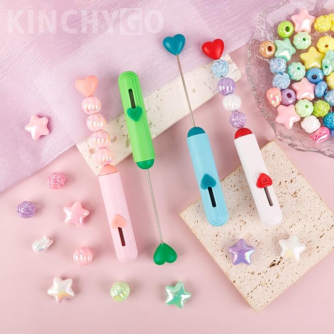 16 Pack Beadable Letter Openers Blanks Heart Metal | Beaded Envelope Opener for Slitter Mail 16 Colors
