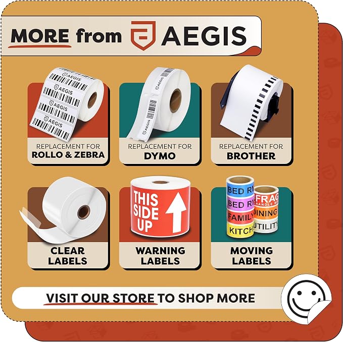 4" X 1" Direct Thermal Labels (13000 Count, 10 Rolls) - Barcode Labels | Wide Thermal Sticker Roll for Carton and Product Identification - Compatible With Zebra and Rollo Printers - Aegis Adhesives