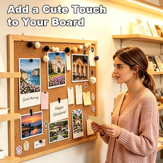 200 Pcs Black Push Pins for Bulletin Board, 5 Style Thumb Tacks for Cork Board, Decorative Pushpins for Wall Maps, Photos, Office, Classroom and Back to School Supplies (Black)