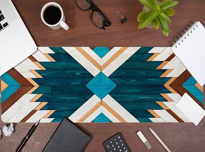 UTELKA Western Desk Mat, Western Desk Accessories for Office Dorm 31.5x11.8