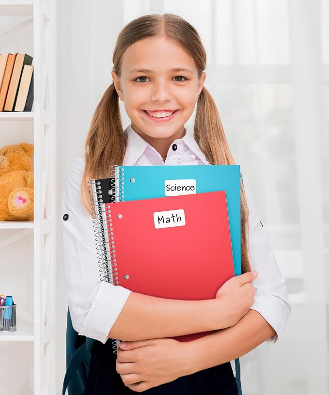 Dunwell 3-Pack Spiral Notebooks 8x10.5, Wide Ruled, Red/Blue/Black | 100 Sheets (200 Pages) Each, Wide Ruled Paper, Divider with Pockets, 3-Hole Punched & Perforated Pages, 3-Pack